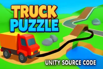 Truck Puzzle – Draw Line Game | Unity Source Code source code