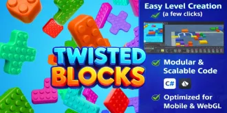 Twisted Color Block Puzzle Unity Source Code – Scalable Block Jam Template source code