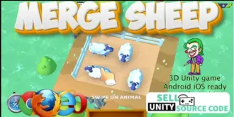 Unity game template -Merge sheep puzzle 3d SellUnitySourceCode source code
