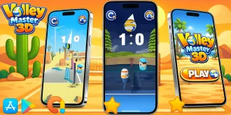 Volley Master 3D Casual Game Unity source code