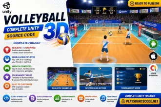 Volleyball 3D Multiplayer – Complete Unity Source Code source code