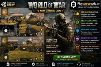 World of War- FPS Army Unity Game Code source code
