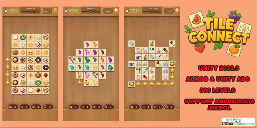 Tile Connect Puzzle SellUnitySourceCode  source code