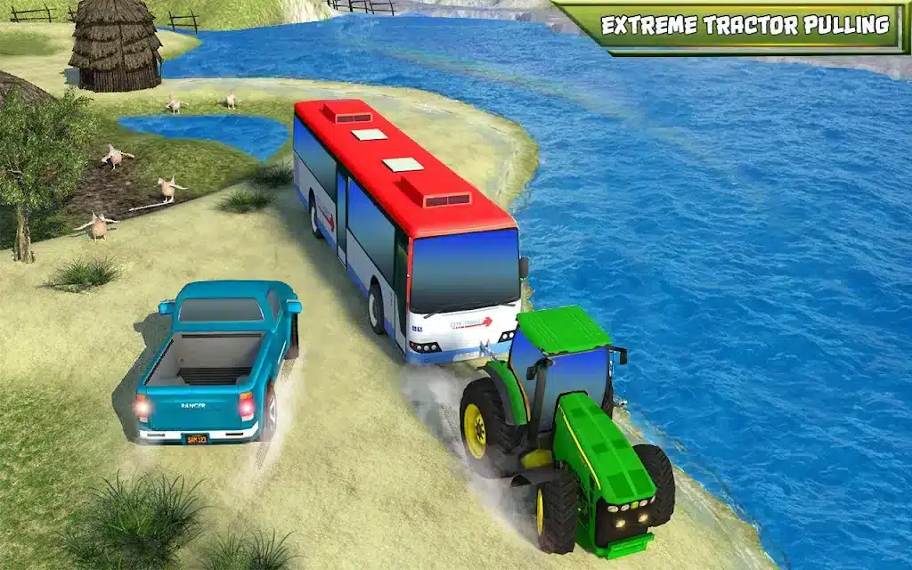 Tow Tractor Games 2018: Rescue Bus Pulling Game SellUnitySourceCode source code