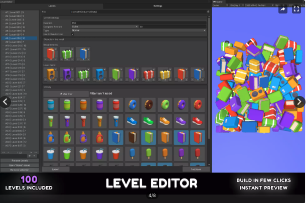 Triple Pick Unity Source Code – 3D Match Puzzle Game Template | SellUnitySourceCode.com screenshot 4