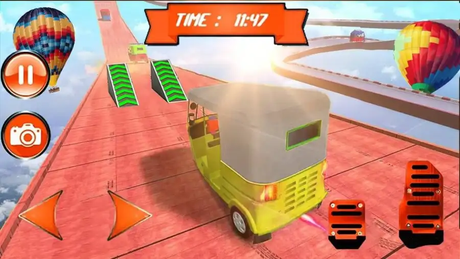 Tuk Tuk Auto Rickshaw Mega Ramp Stunt Impossible T SellUnitySourceCode screenshot 3