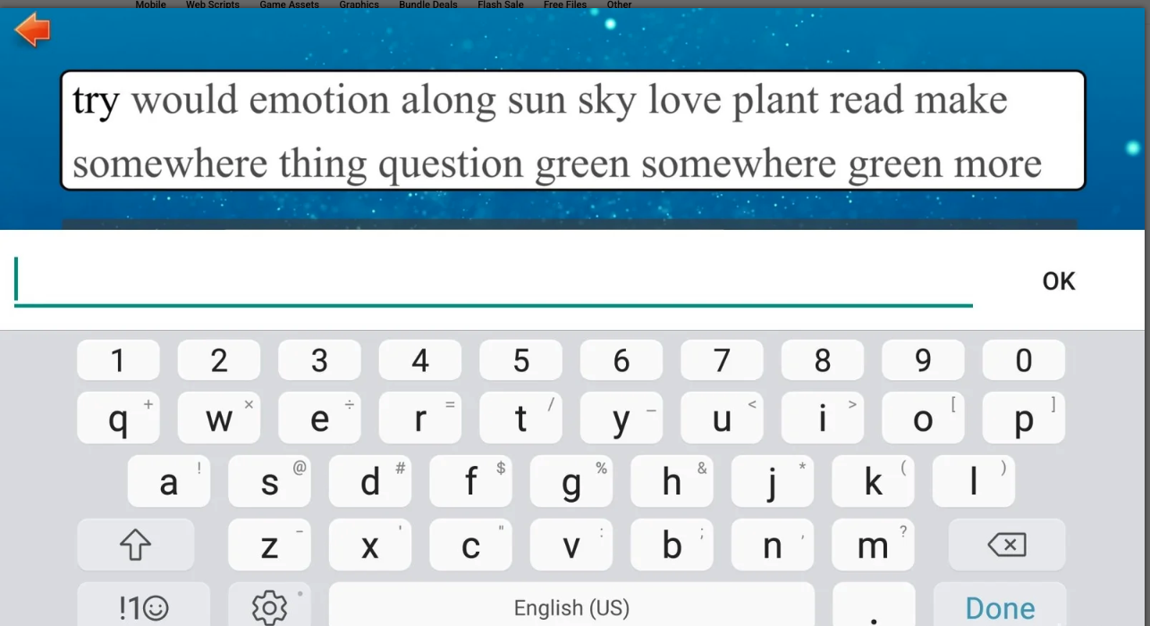 Typing Test - Unity Source Code screenshot 2