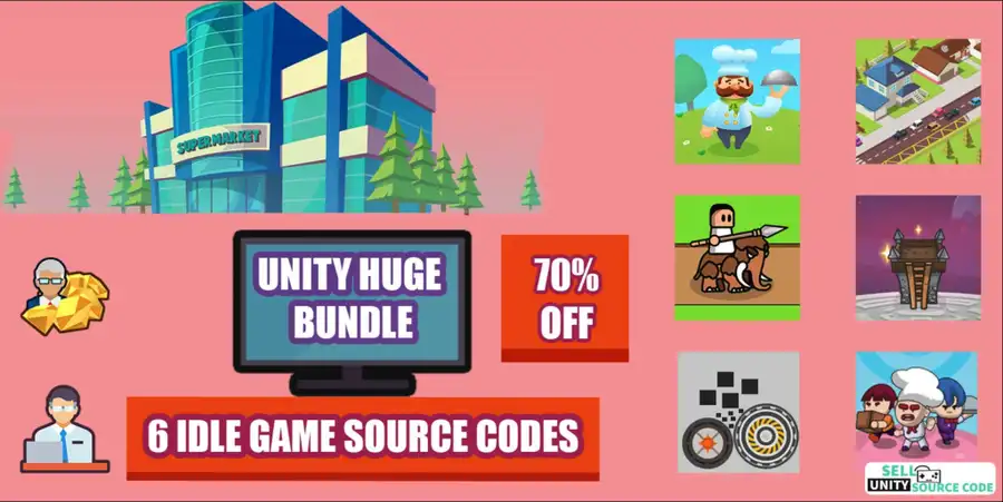 Unity Huge Bundle - 6 Idle Games SellUnitySourceCode source code