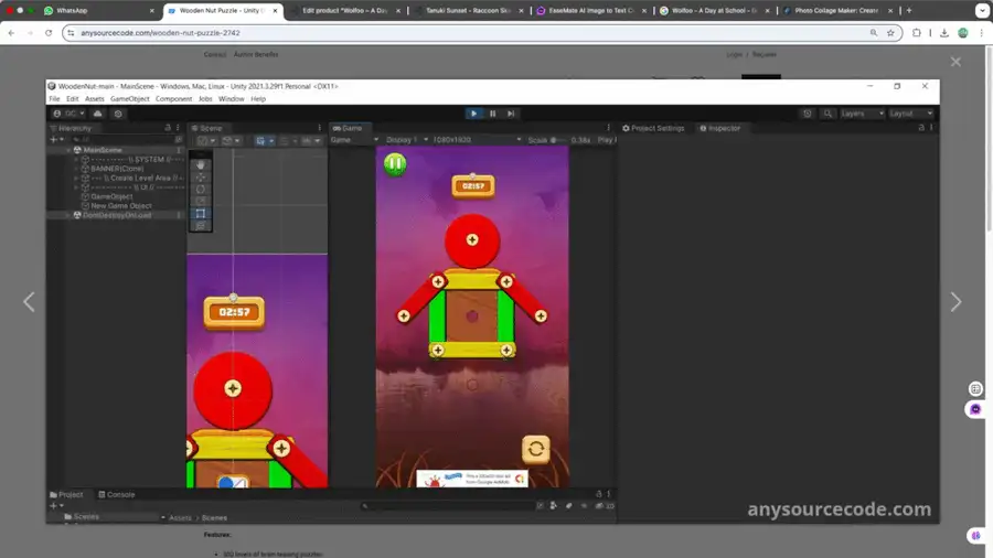 Wooden Nut Puzzle SellUnitySourceCode screenshot 2