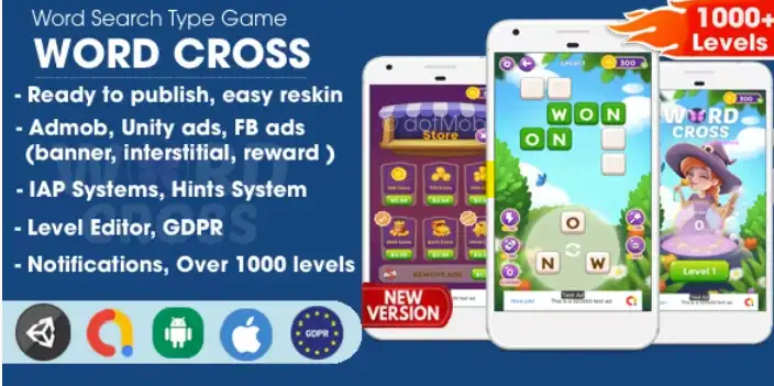 Word Cross - Unity Template Project SellUnitySourceCode  screenshot 2