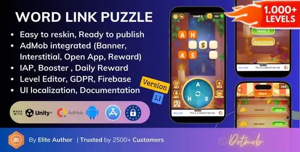 Word Link Puzzle – Unity Complete Games
