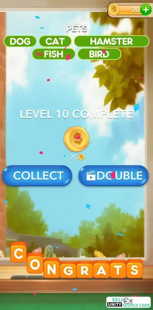 Word Tiles - Word Block Puzzle - SellUnitySourceCode screenshot 4