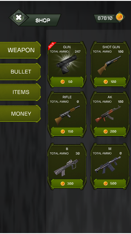 Zombie War - Battle Fight 2D - Complete Game Template / Project - Unity Game screenshot 7