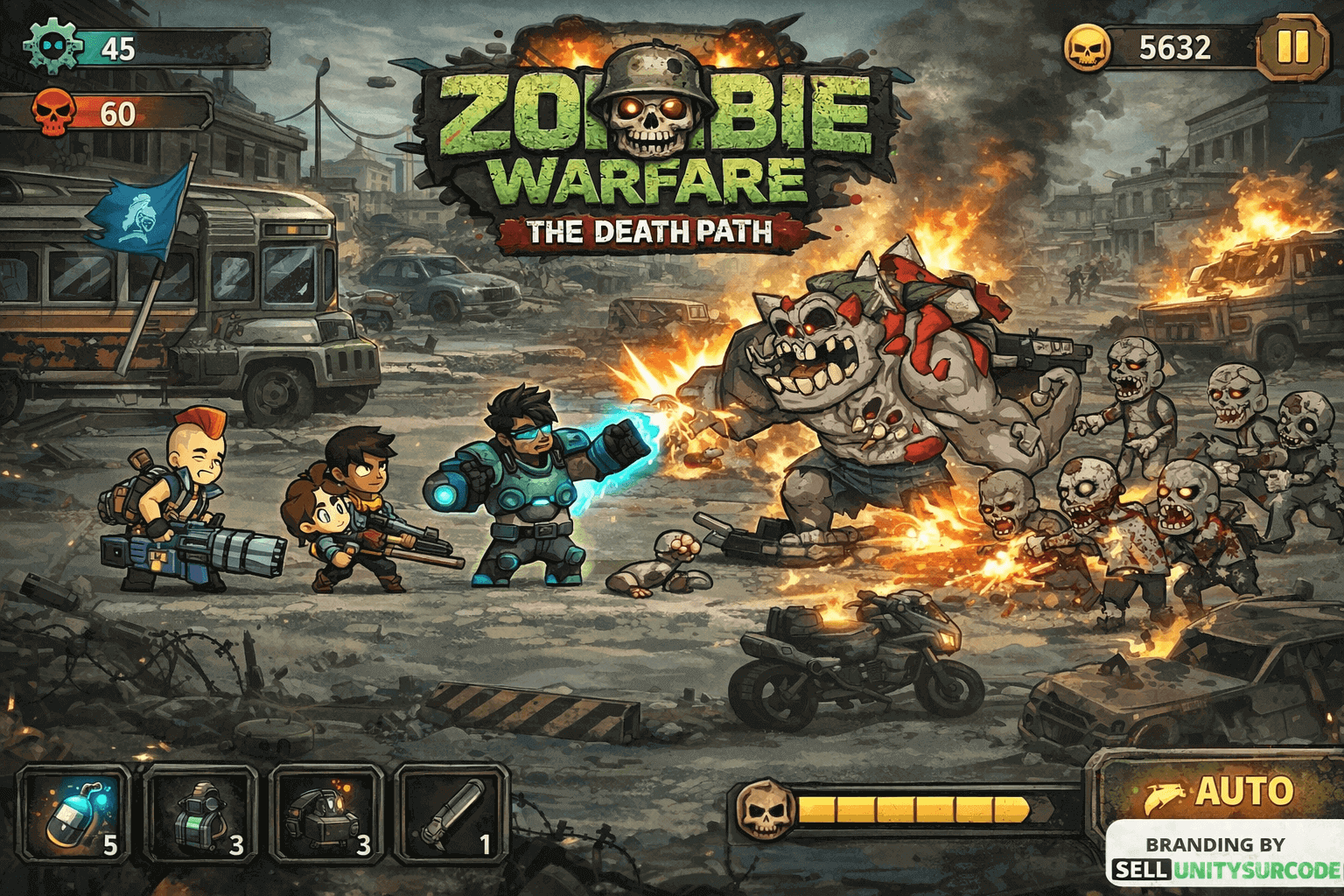 Zombie Warfare: The Death Path SellUnitySourceCode source code