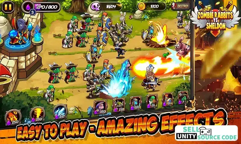 Zombies War: Castle Defend SellUnitySourceCode screenshot 2