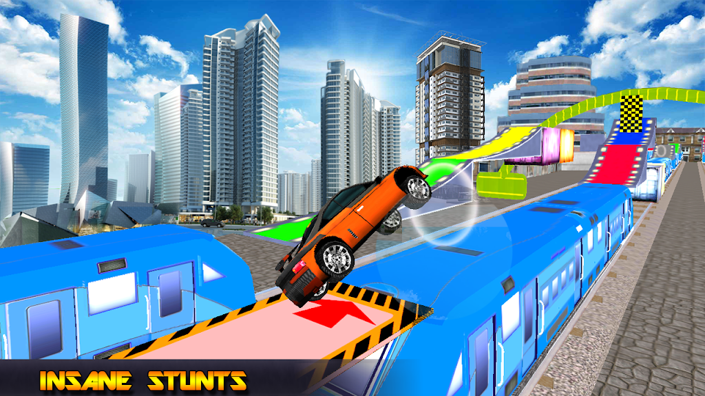 Highway Car Stunt on Crazy Train Fun Mania SellUnitySourceCode - Image 2