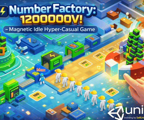 🔢⚡ Number Factory: 1200000V! – Magnetic Idle Hyper-Casual Game (SellUnitySourceCode)