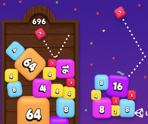 🧊 2048 Shooter Merge – Aim, Bounce & Combine!