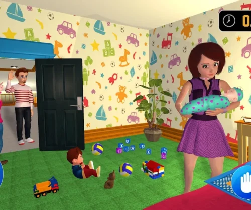 Siblings Baby Care Nanny Mania Game SellUnitySourceCode