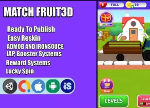 Match Fruits SellUnitySourceCode