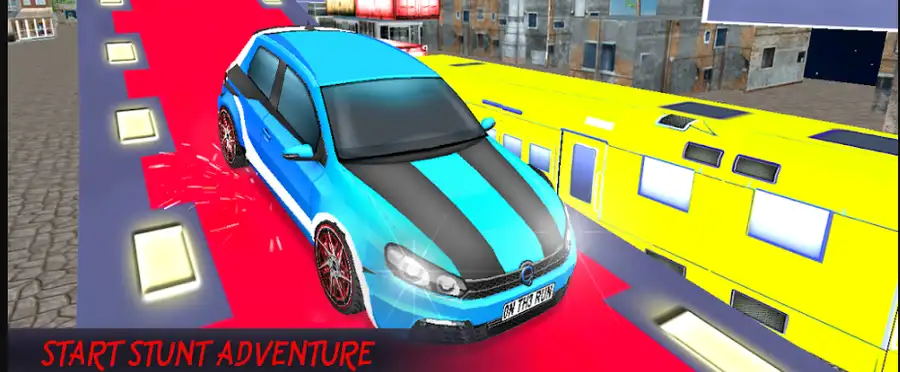 Highway Car Stunt on Crazy Train Fun Mania SellUnitySourceCode