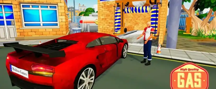 Modern Sports Car Wash: Gas Station SellUnitySourceCode🚗✨ - Image 3