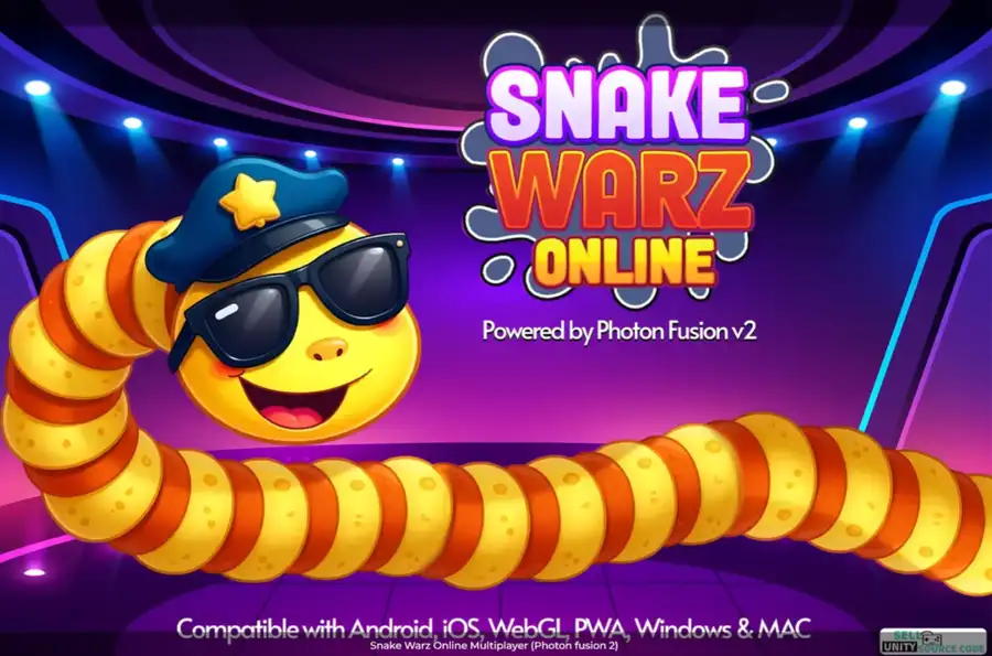 Snake Warz Online Multiplayer (Photon fusion 2) SellUnitySourceCode