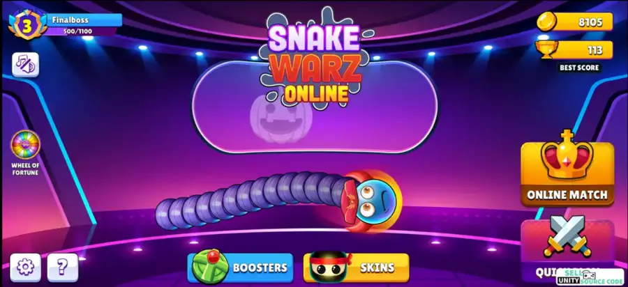 Snake Warz Online Multiplayer (Photon fusion 2) SellUnitySourceCode - Image 6