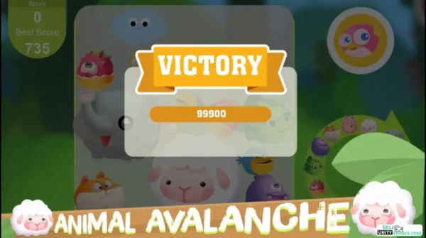 New Animal Avalanche – Merge Puzzle Unity Game – SellUnitySourceCode.com - Image 8
