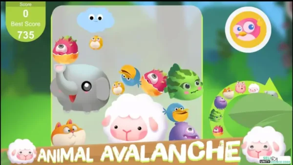 New Animal Avalanche – Merge Puzzle Unity Game – SellUnitySourceCode.com - Image 10