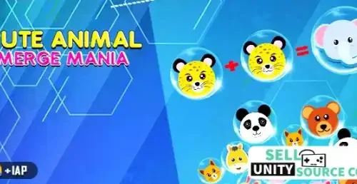 Cute Animal Merge Mania: Puzzle SellUnitySourceCode