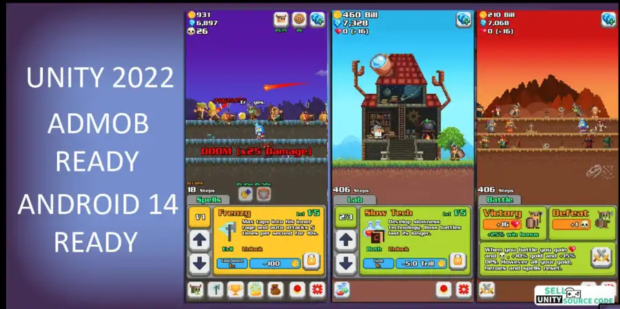 Knights VS Devils Idle RPG SellUnitySourceCode