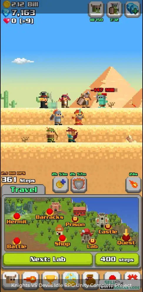 Knights VS Devils Idle RPG SellUnitySourceCode - Image 4