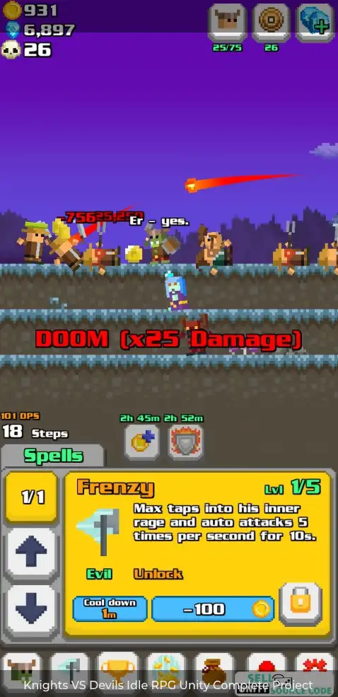 Knights VS Devils Idle RPG SellUnitySourceCode - Image 5