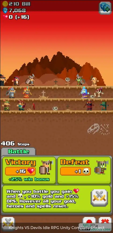 Knights VS Devils Idle RPG SellUnitySourceCode - Image 6