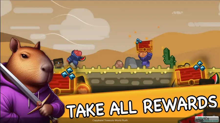 New Capybara! Treasure World Rush – SellUnitySourceCode.com - Image 9