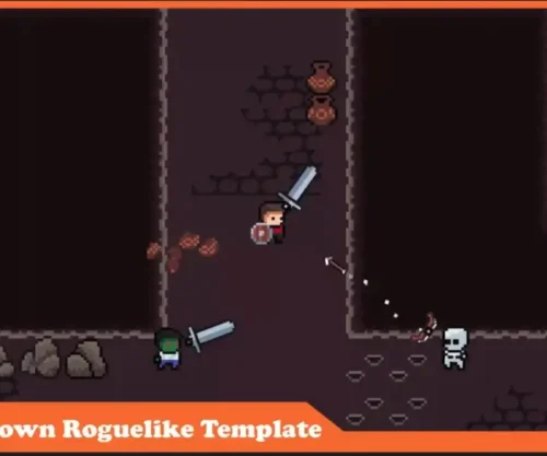 ⚔️ 2D Top-Down Roguelike Template – 2025 Complete Unity Projects – SellUnitySourceCode.com