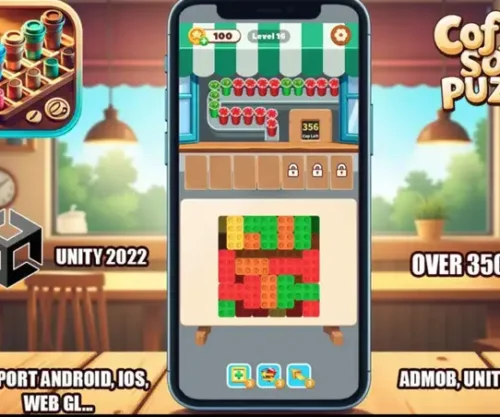 Coffee Sort Puzzle - Unity Game Source Code