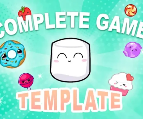 Candy Merge – Mobile Full Game Template SellUnitySourceCode.com