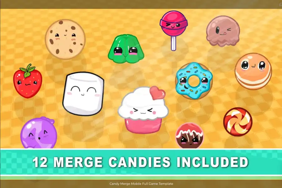Candy Merge – Mobile Full Game Template SellUnitySourceCode.com - Image 7