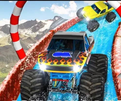 Xtreme Monster Truck Waterslide Race SellUnitySourceCode