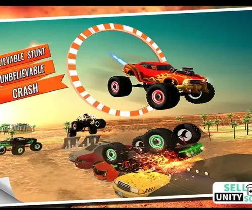 Monster Truck 4×4 Desert Rampage – 2025 Complete Unity Projects – SellUnitySourceCode.com