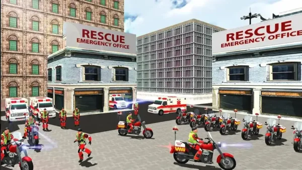 Real 911 Rescue Bike Hero – City Ambulance Rider 3D | 2025 Complete Unity Projects – SellUnitySourceCode.com - Image 4
