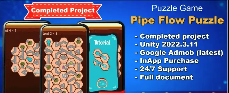 Pipe Flow Puzzle – Unity – Admob SellUnitySourceCode - Image 3