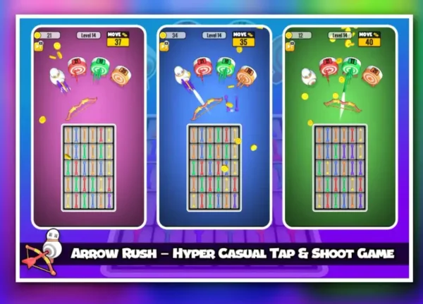 Arrow Rush – Hyper Casual Tap & Shoot Unity Game – SellUnitySourceCode.com - Image 3