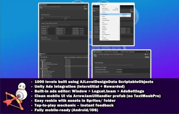 Arrow Rush – Hyper Casual Tap & Shoot Unity Game – SellUnitySourceCode.com - Image 12