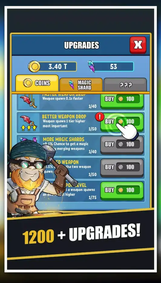 NEW Idle Blacksmith – Merge & Forge Blades - SellUnitySourceCode.com - Image 8