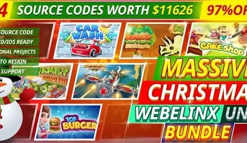 Massive Webelinx Christmas Unity Bundle: 54 Premiu SellUnitySourceCode