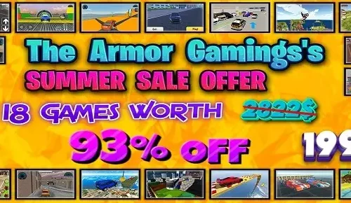 The Armor Gaming’s Summer SALE Offer: 18 Games wor SellUnitySourceCode