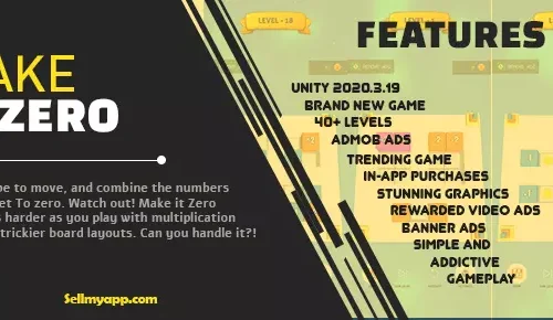 Make it Zero – Hypercasual Puzzle Game SellUnitySourceCode